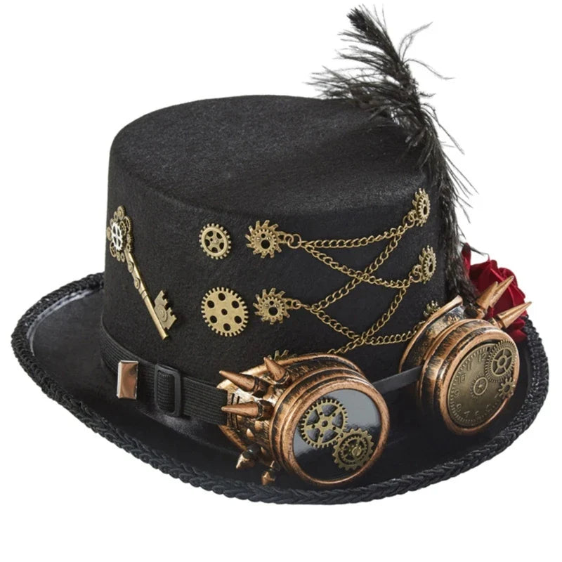 Chapeau Steampunk Femme - Haut-de-Forme Sophistiqué-Passion Steampunk