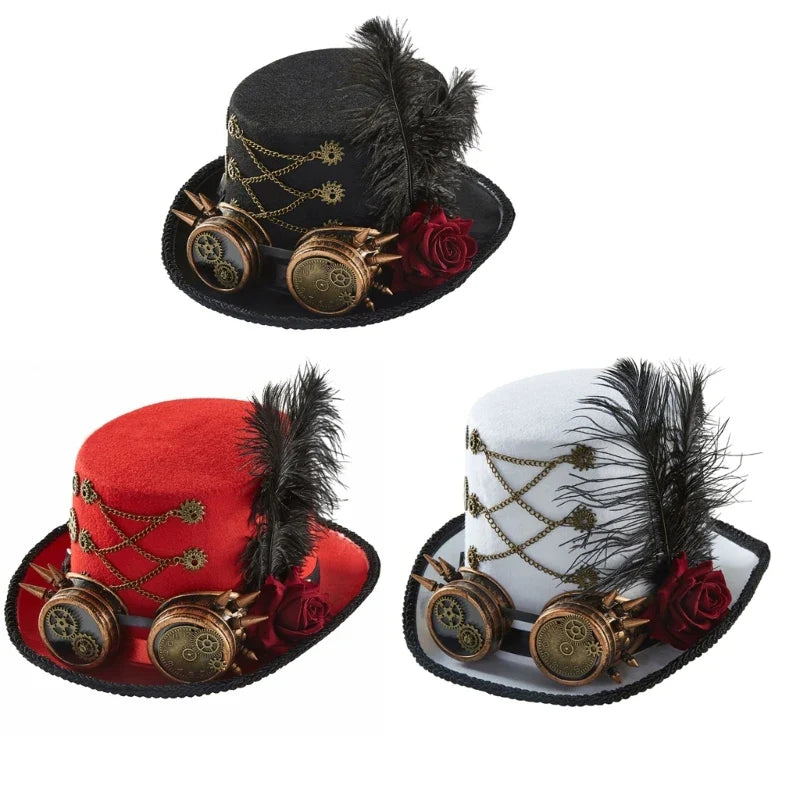 Chapeau Steampunk Femme - Haut-de-Forme Sophistiqué-Passion Steampunk