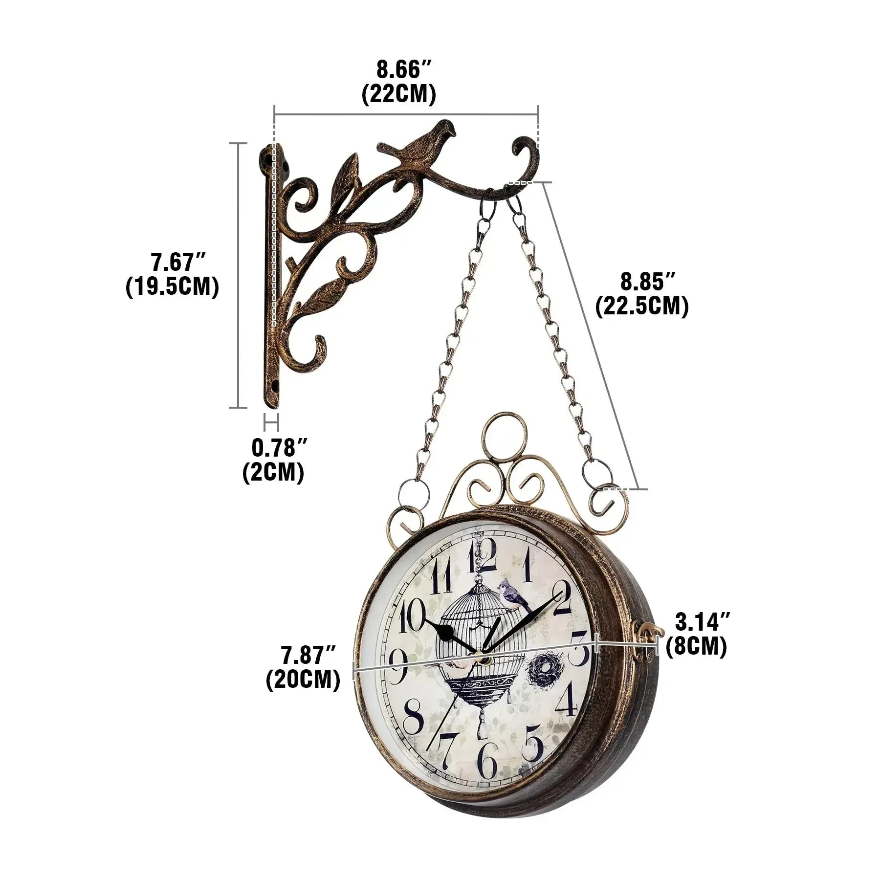Horloge Double Face - Gare Vintage-Passion Steampunk