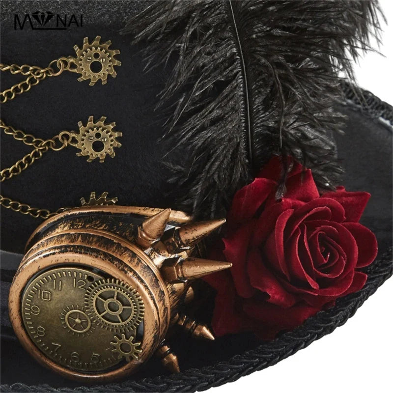 Chapeau Steampunk Femme - Haut-de-Forme Sophistiqué-Passion Steampunk