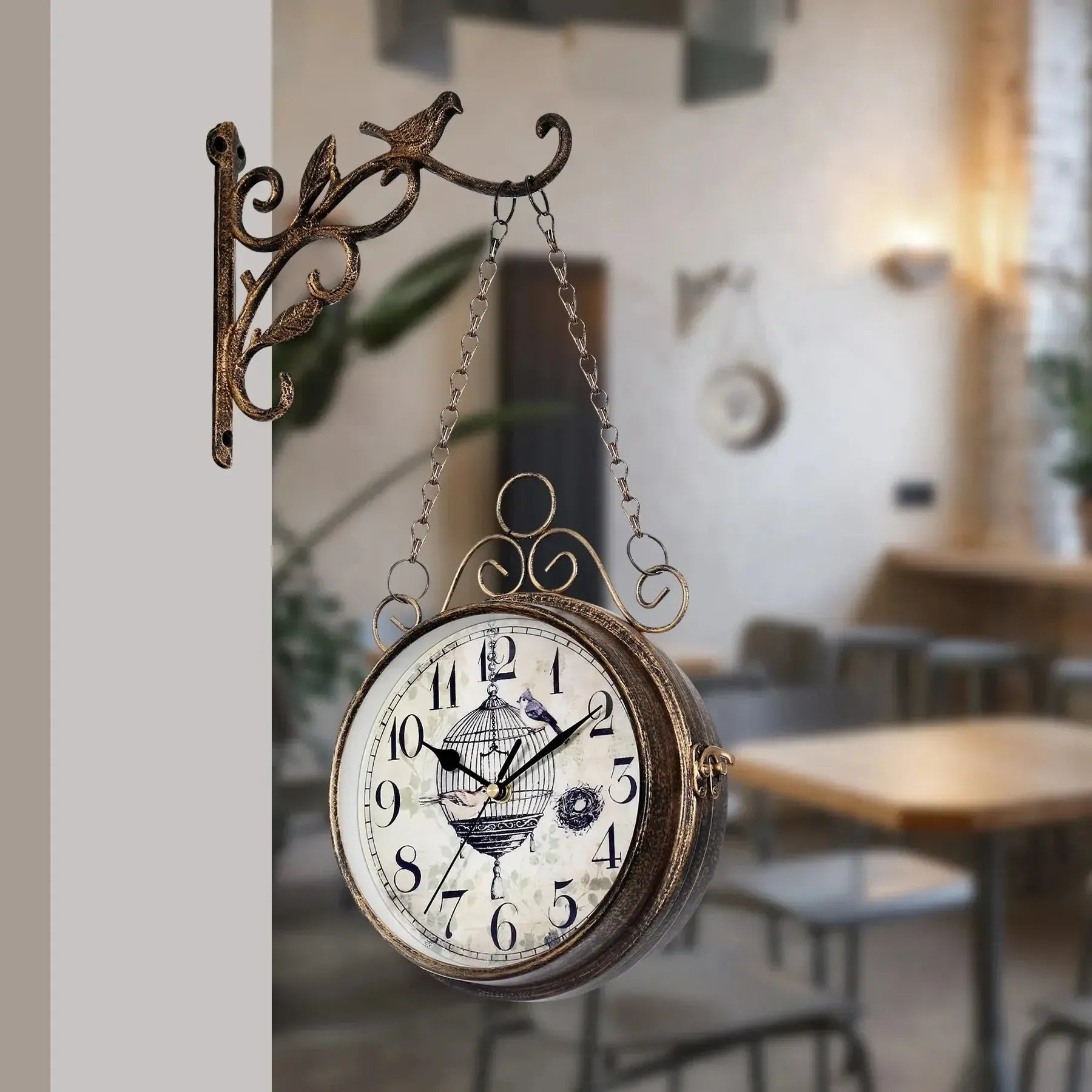 Horloge Double Face - Gare Vintage-Passion Steampunk