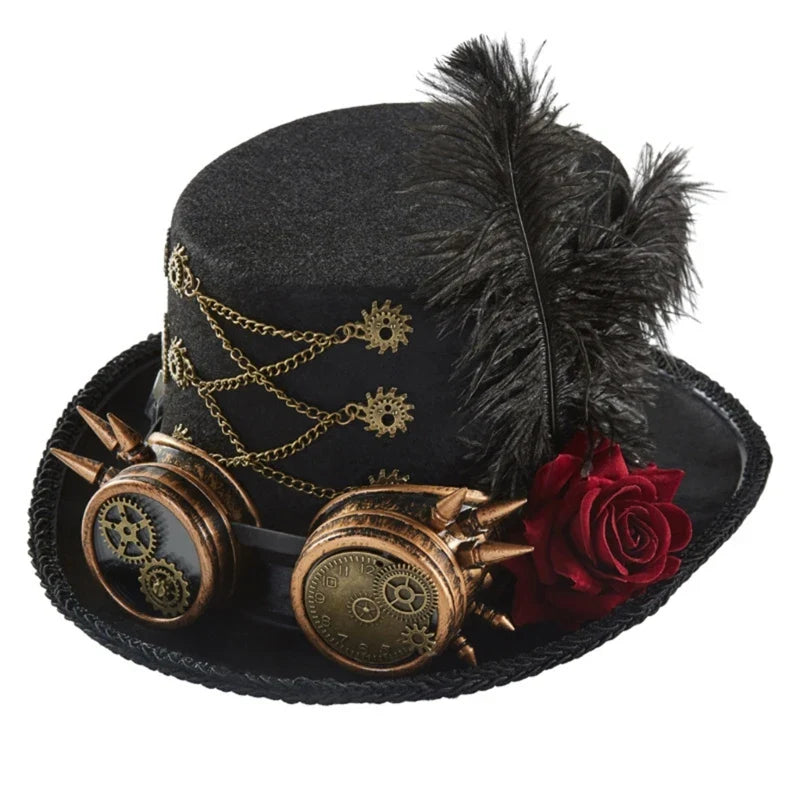 Chapeau Steampunk Femme - Haut-de-Forme Sophistiqué-Passion Steampunk