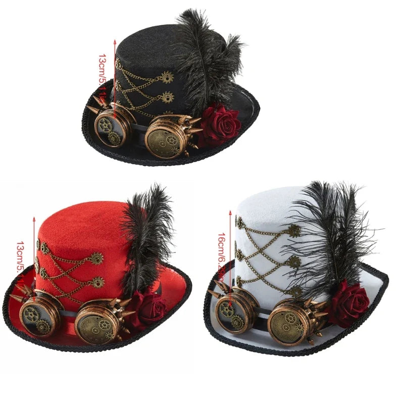 Chapeau Steampunk Femme - Haut-de-Forme Sophistiqué-Passion Steampunk