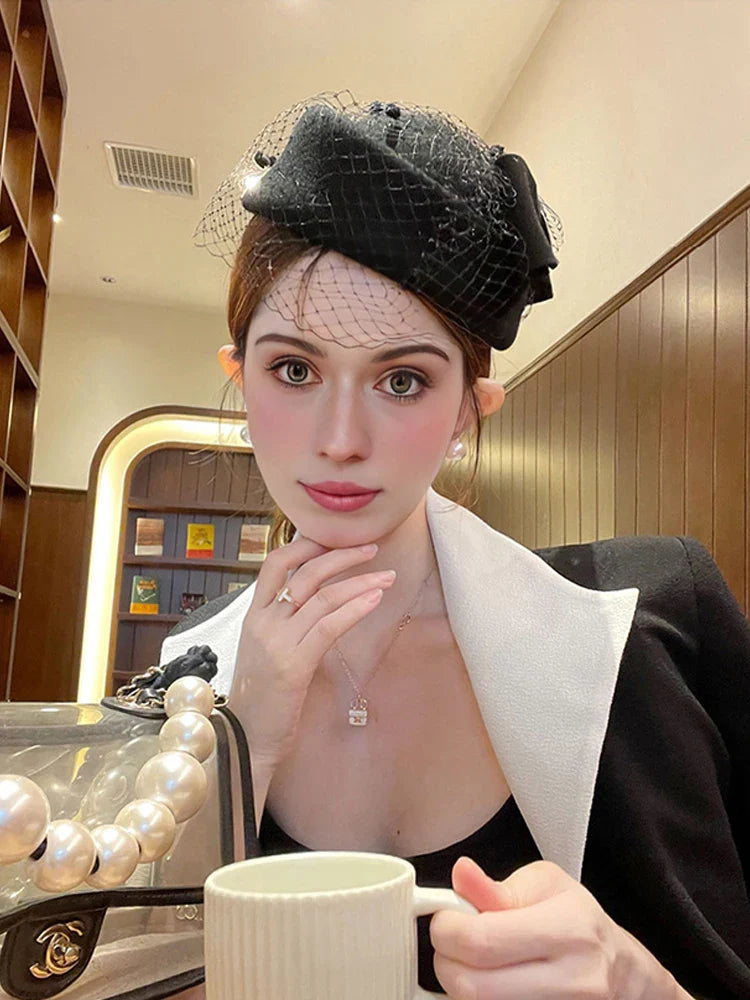 Chapeau Voilette Belle Epoque - Céleste Mogador-Passion Steampunk