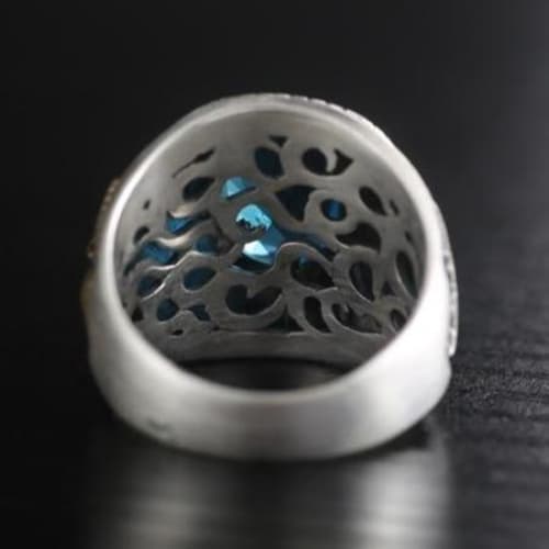 Bague Argent Turquoise Homme - Agneau Celtique-Passion Steampunk