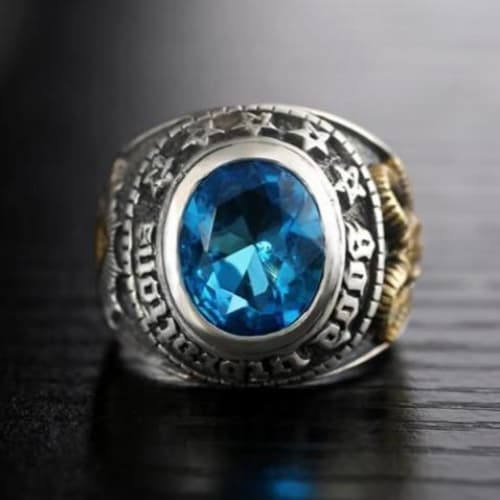 Bague Argent Turquoise Homme - Agneau Celtique-Passion Steampunk