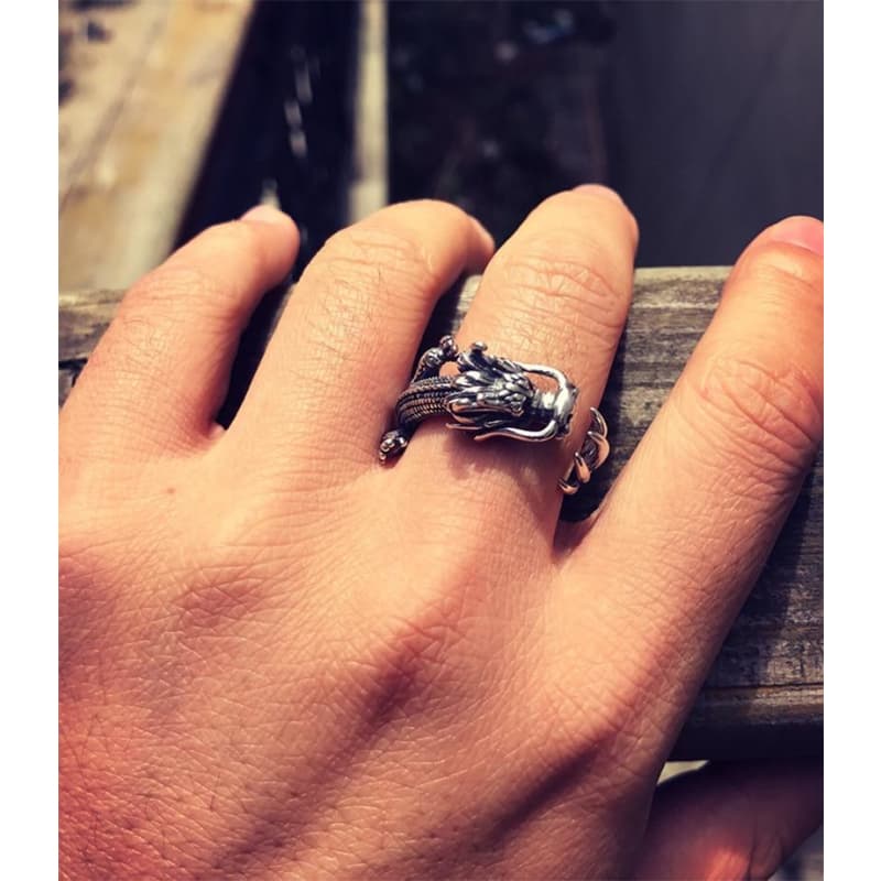 Bague Dragon Homme Tournoyant-Passion Steampunk