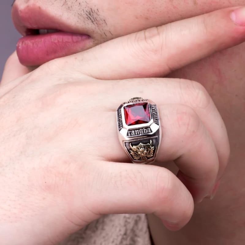 Bague Homme Rubis - Rangda-Passion Steampunk