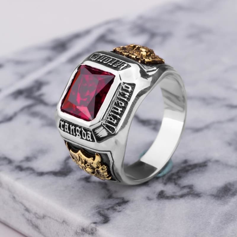 Bague Homme Rubis - Rangda-Passion Steampunk