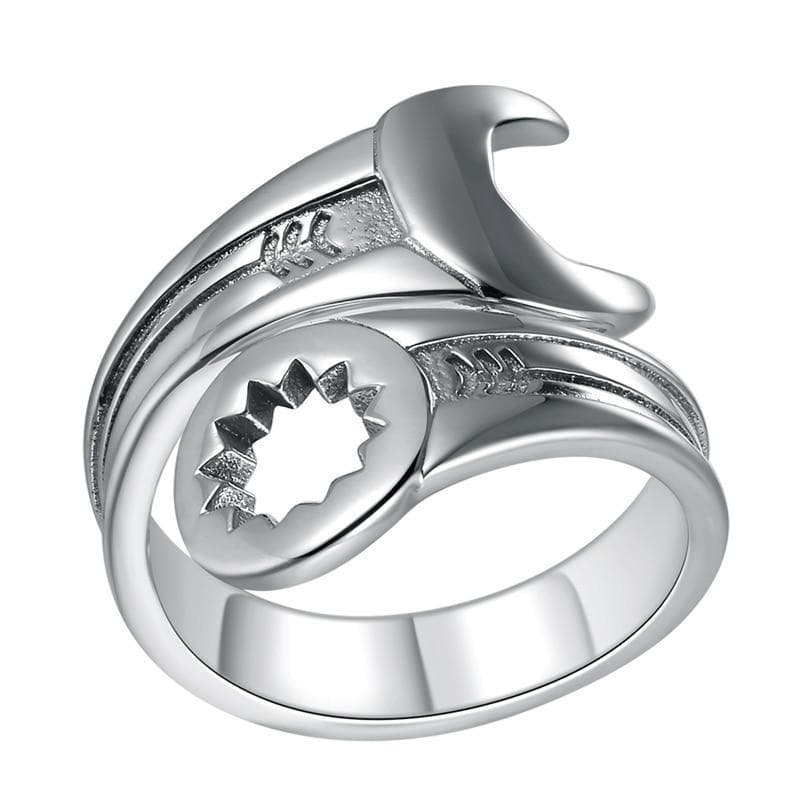 Bague Clé Plate Argent - Steampunk Style-Passion Steampunk