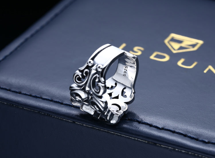 Bague Croix de Malte Argent - Chevalier Hospitalier-Passion Steampunk