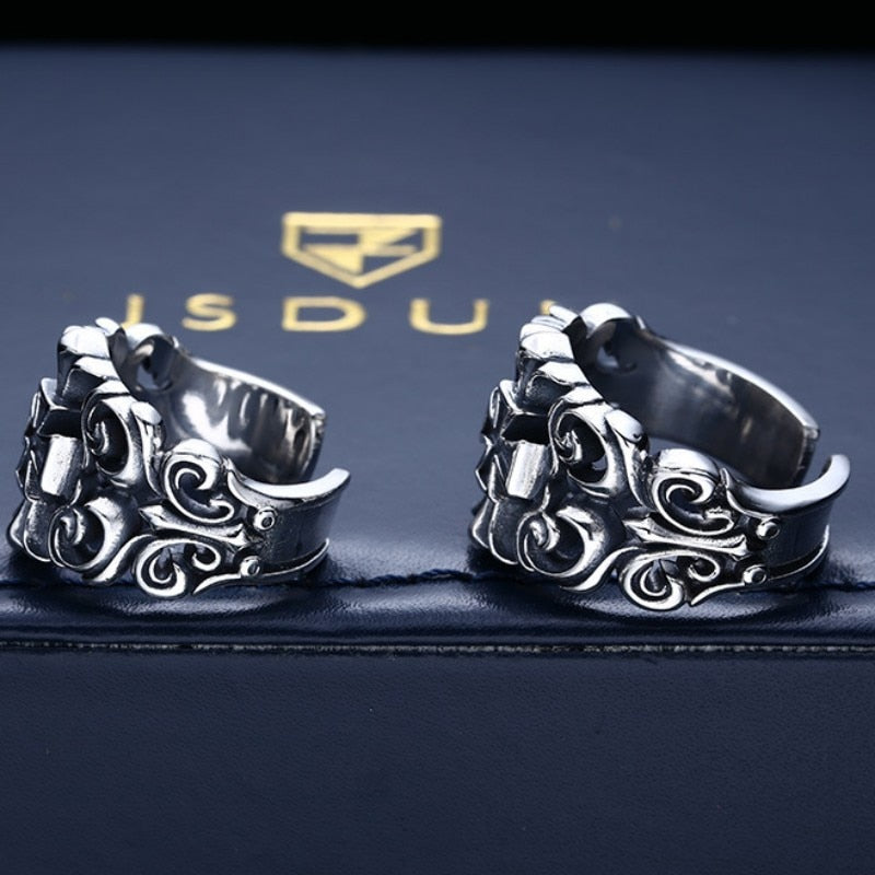 Bague Croix de Malte Argent - Chevalier Hospitalier-Passion Steampunk