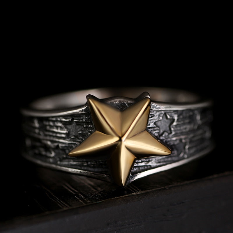 Bague Etoile - Argent Steampunk-Passion Steampunk