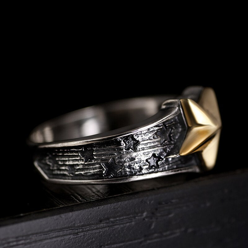 Bague Etoile - Argent Steampunk-Passion Steampunk