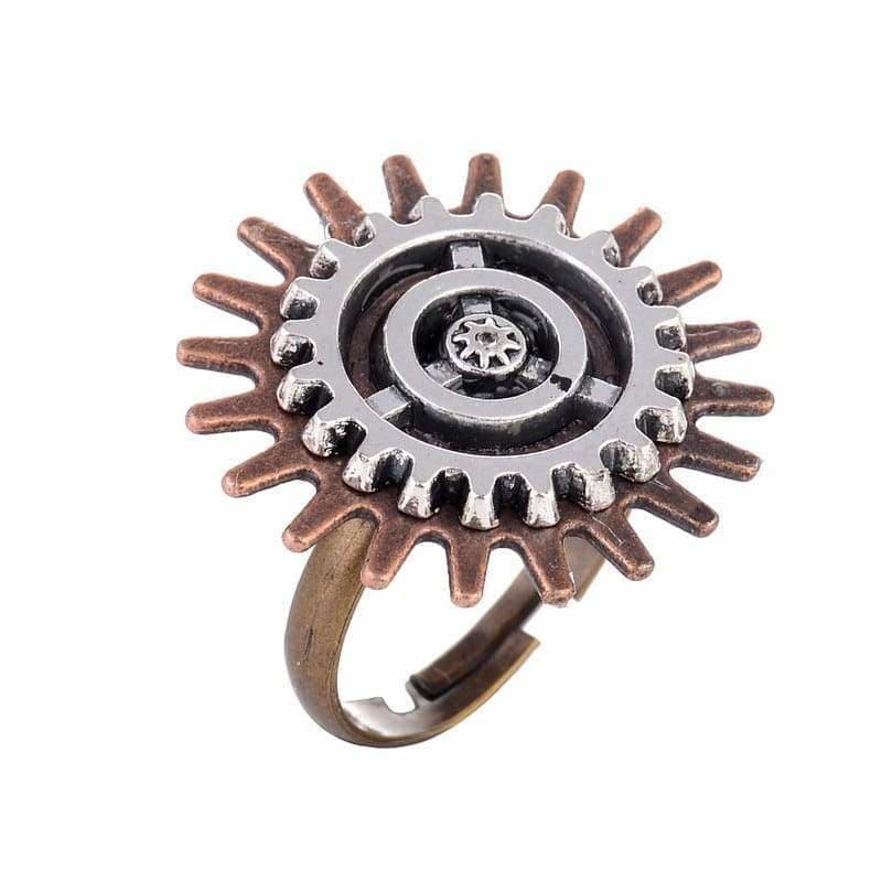 Bague Steampunk - Fleur Cuivrée-Passion Steampunk