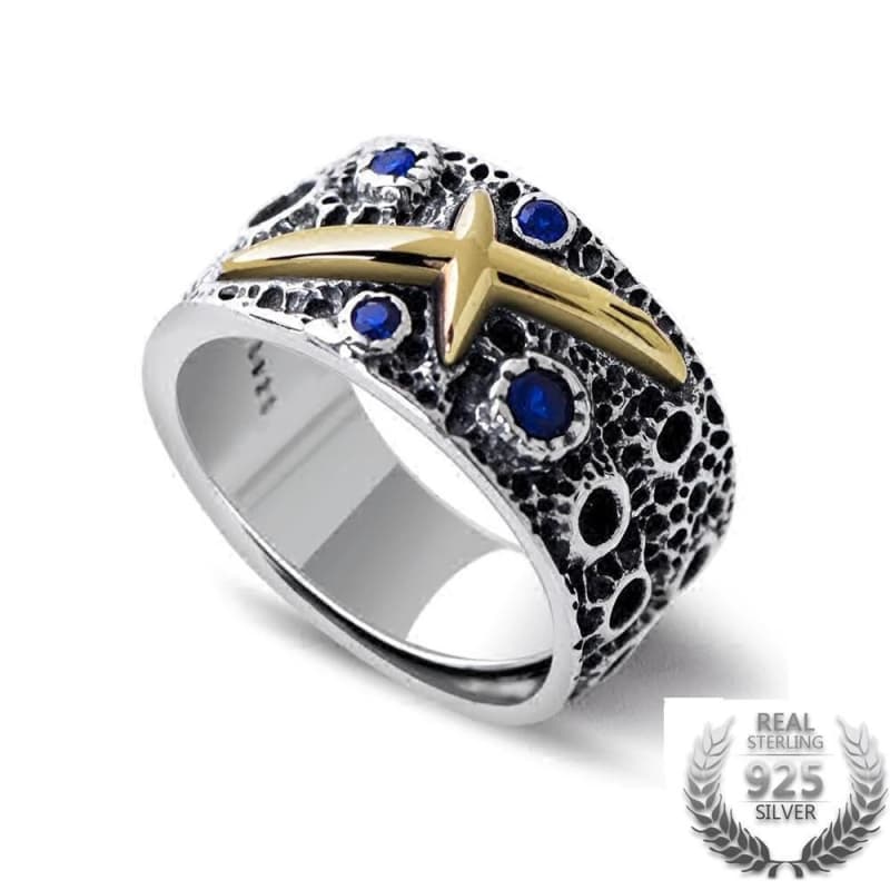 Bague Homme Saphir - Ciel étoilé-Passion Steampunk