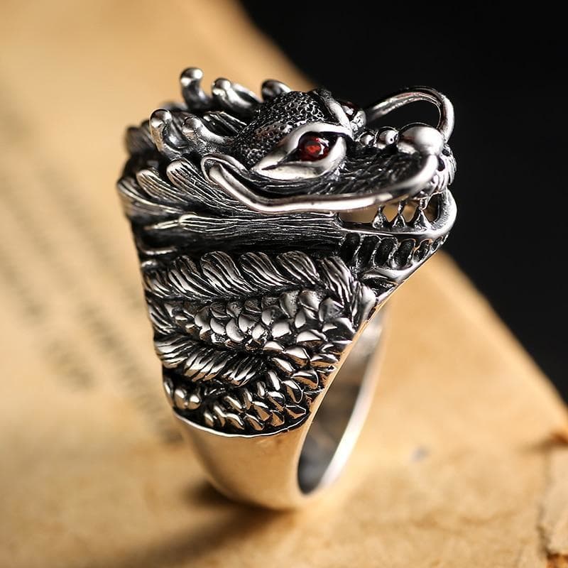 Bague Dragon Argent - Chinese Style-Passion Steampunk