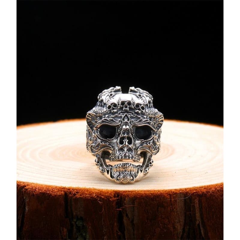 Bague Argent Gothique - Roi Liche-Passion Steampunk