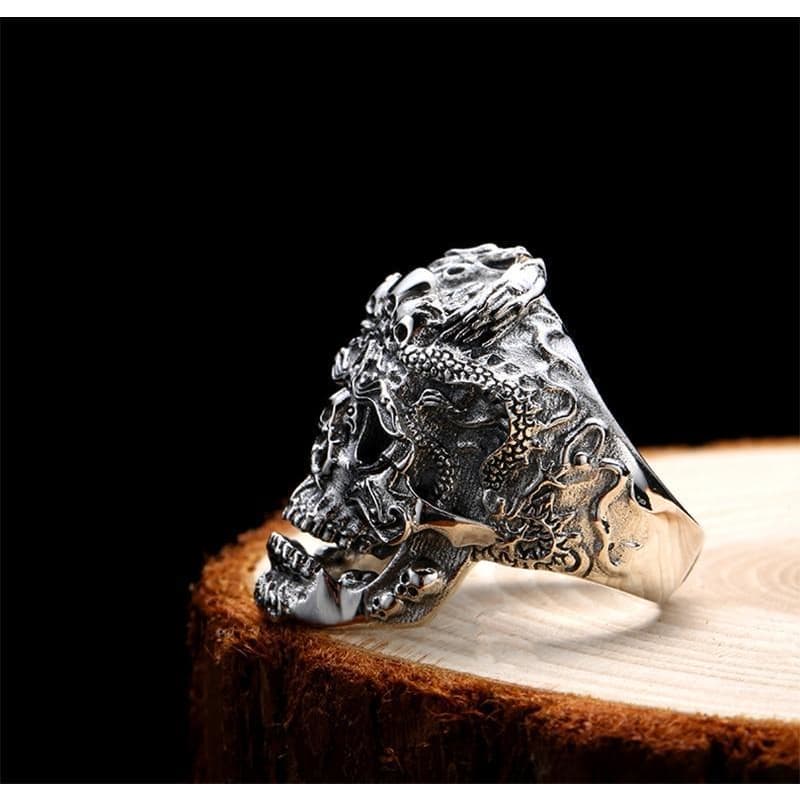 Bague Argent Gothique - Roi Liche-Passion Steampunk