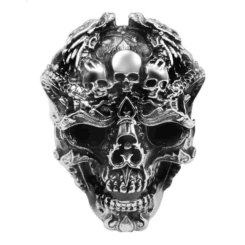 Bague Argent Gothique - Roi Liche-Passion Steampunk