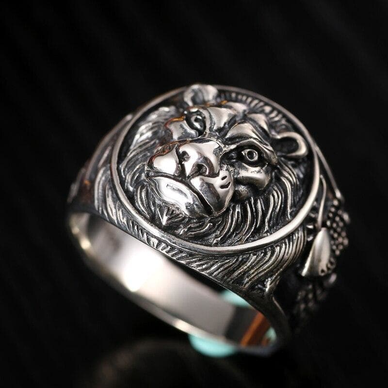 Bague Homme Lion - Steampunk d' Argent-Passion Steampunk