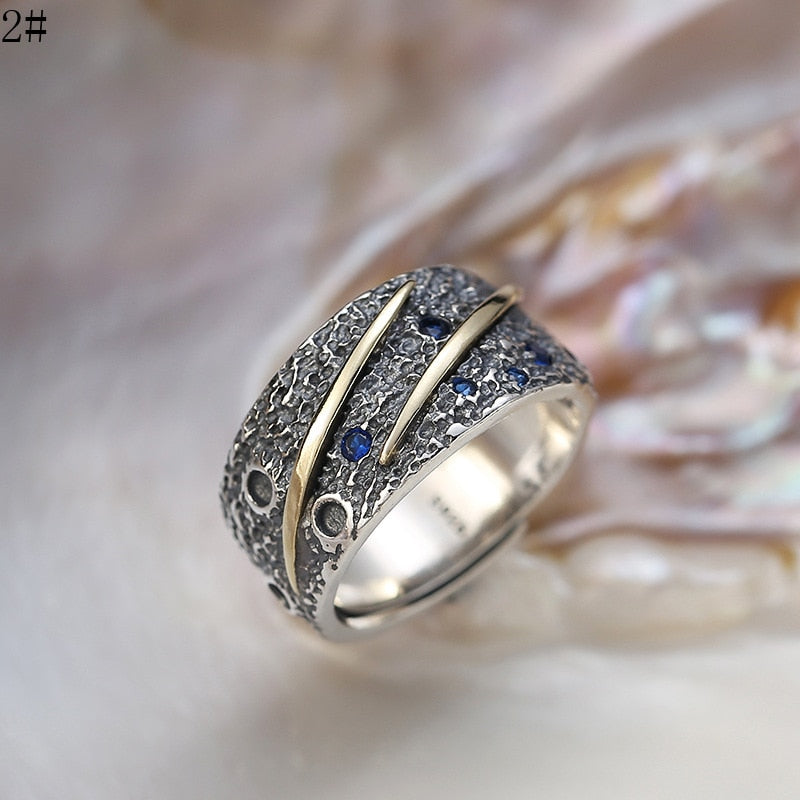 Bague Homme Saphir - Ciel étoilé-Passion Steampunk