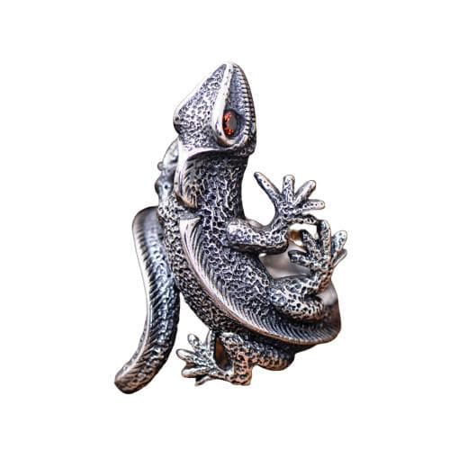 Bague Lezard d' Argent-Passion Steampunk
