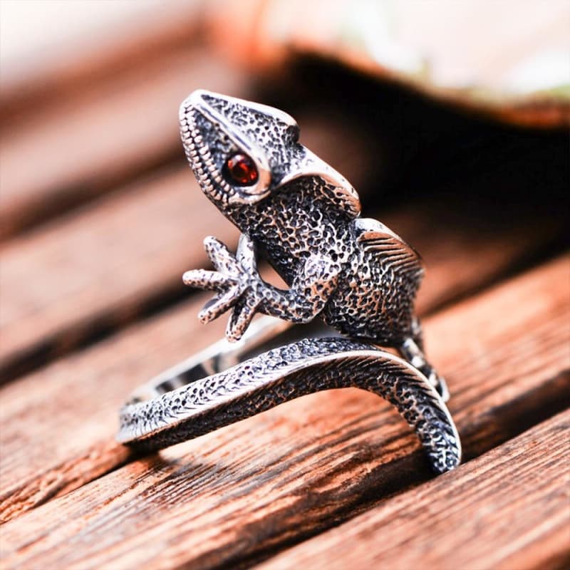 Bague Lezard d' Argent-Passion Steampunk