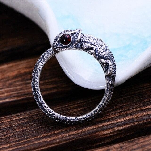 Bague Steampunk - Lézard Enroulé-Passion Steampunk