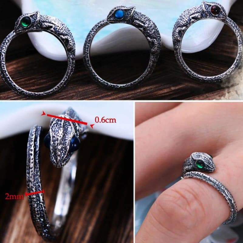 Bague Steampunk - Lézard Enroulé-Passion Steampunk