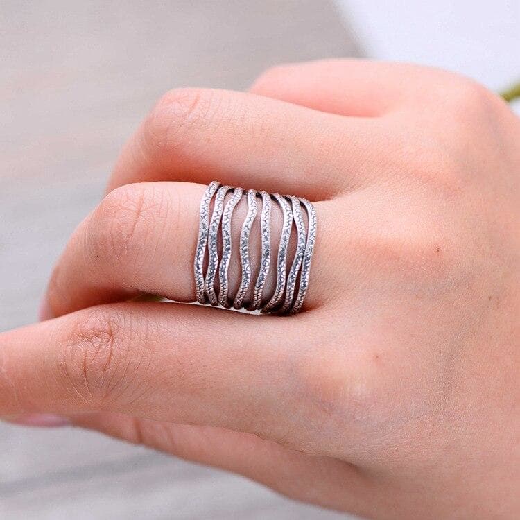 Bague Argent Femme Originale - Tresses Ajourées-Passion Steampunk