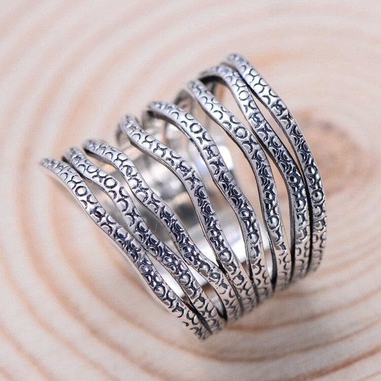Bague Argent Femme Originale - Tresses Ajourées-Passion Steampunk