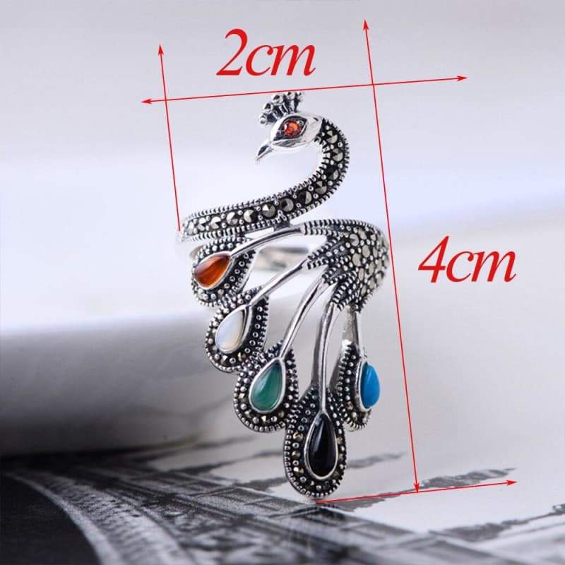Bague Steampunk - Paon d' Argent-Passion Steampunk