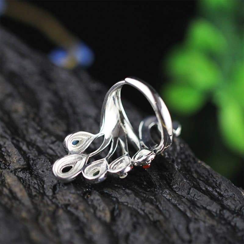 Bague Steampunk - Paon d' Argent-Passion Steampunk