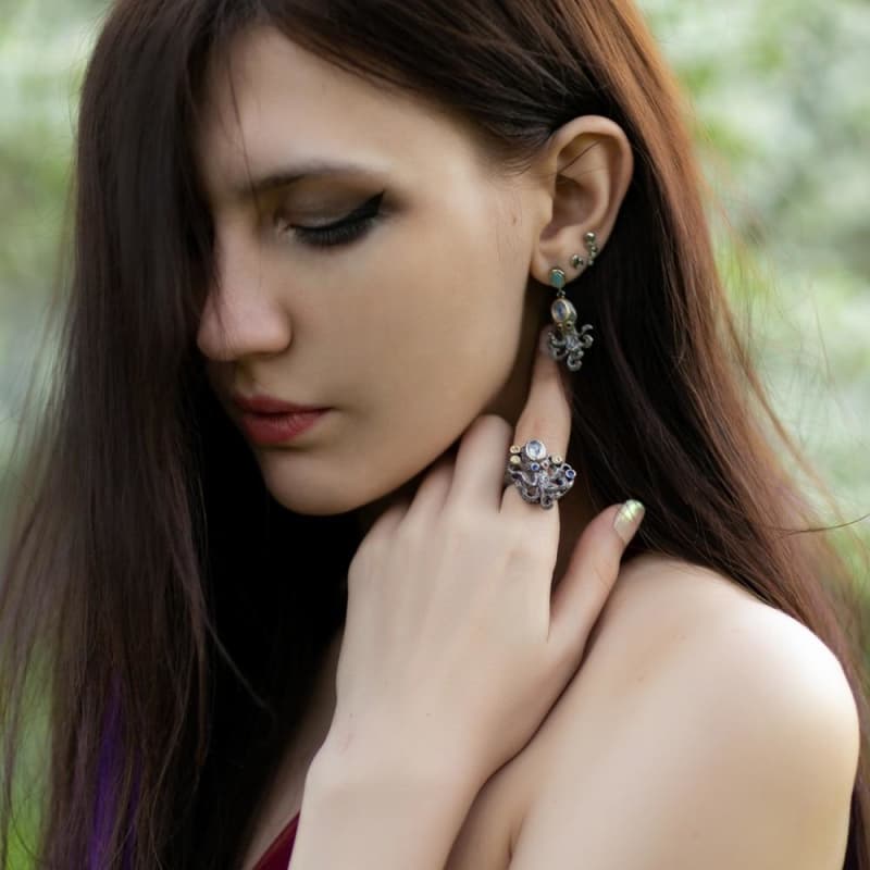 Bague Pieuvre Argentée - Style Victorien Steampunk-Passion Steampunk