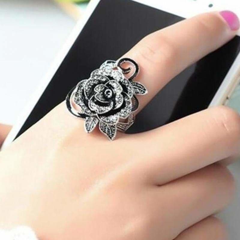 Bague Steampunk - Black Baccara-Passion Steampunk