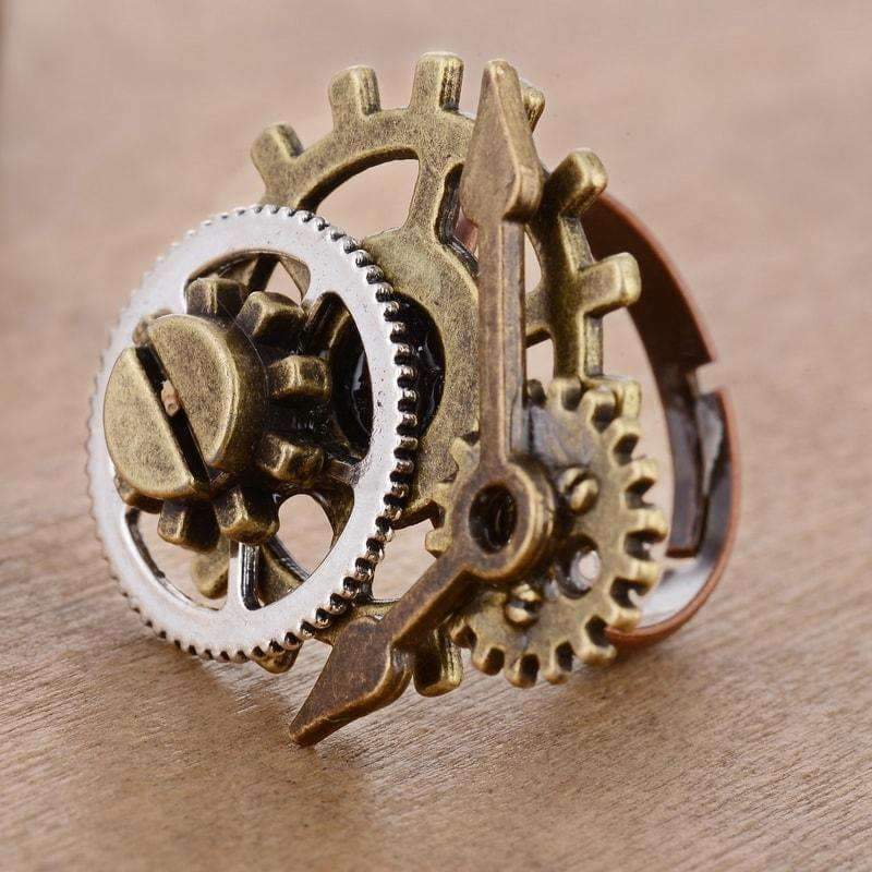 Bague Steampunk - Tempus Fugit-Passion Steampunk