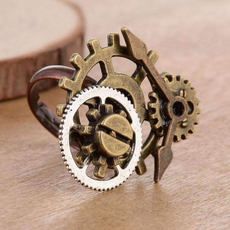 Bague Steampunk - Tempus Fugit-Passion Steampunk