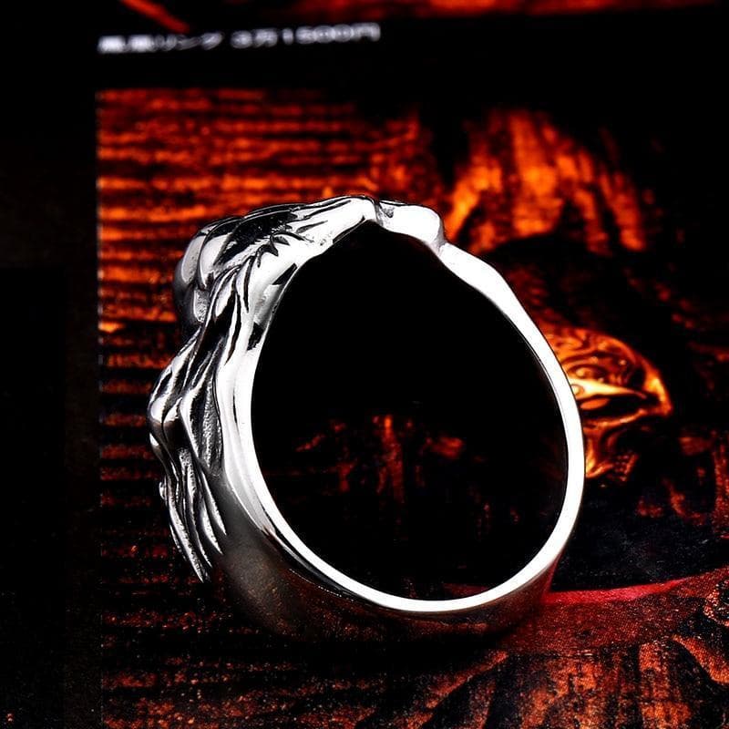 Bague Tête de Lion (Acier)-Passion Steampunk