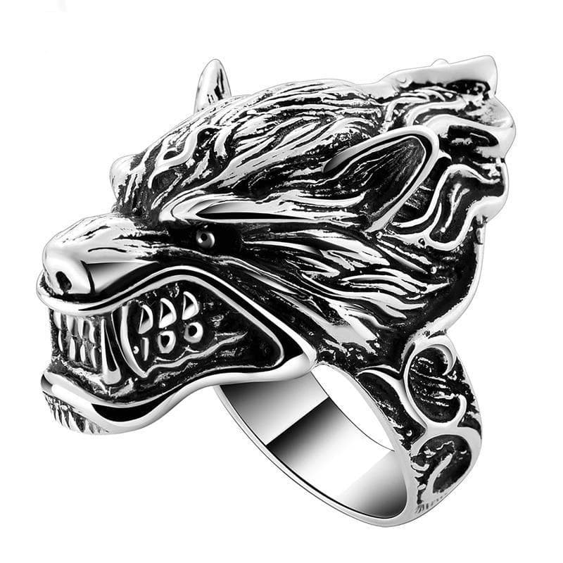 Bague Tete de Loup Argent - Fenrir-Passion Steampunk