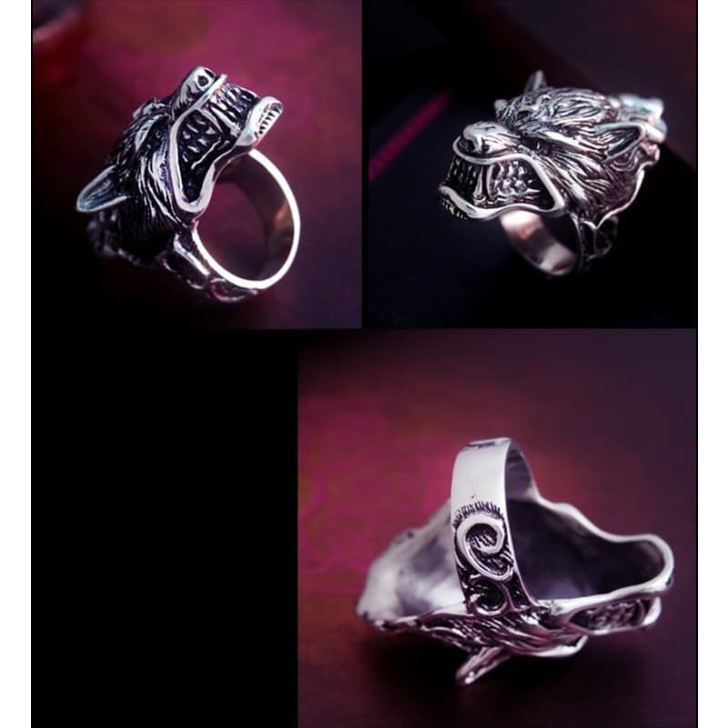 Bague Tete de Loup Argent - Fenrir-Passion Steampunk