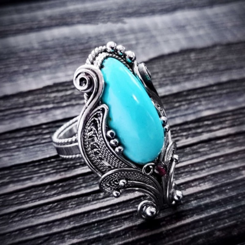 Bague Victorienne - Turquoise au charme d' Antan-Passion Steampunk