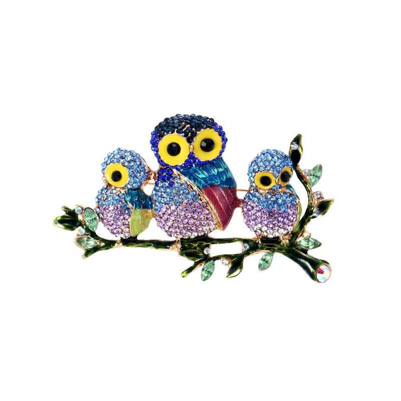 Broche Steampunk - Chouettes de Cristal-Passion Steampunk