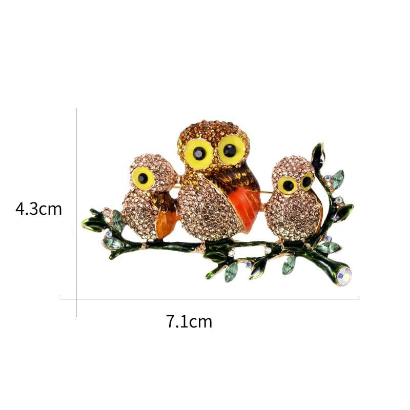 Broche Steampunk - Chouettes de Cristal-Passion Steampunk