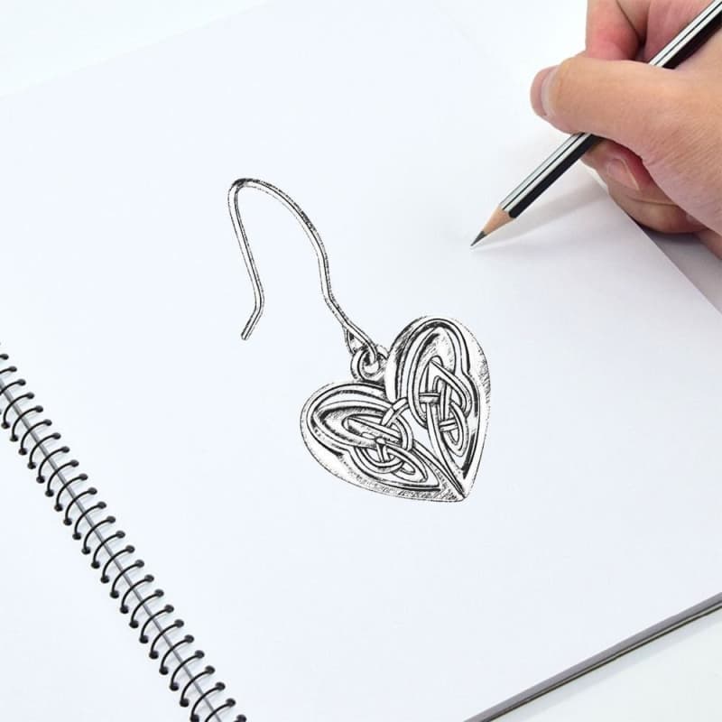 Boucles Steampunk - Coeur d' Argent-Passion Steampunk