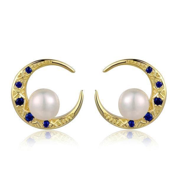 Boucles d' Oreilles Croissant de Lune Argent-Passion Steampunk