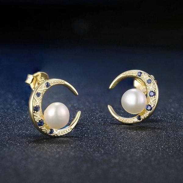 Boucles d' Oreilles Croissant de Lune Argent-Passion Steampunk