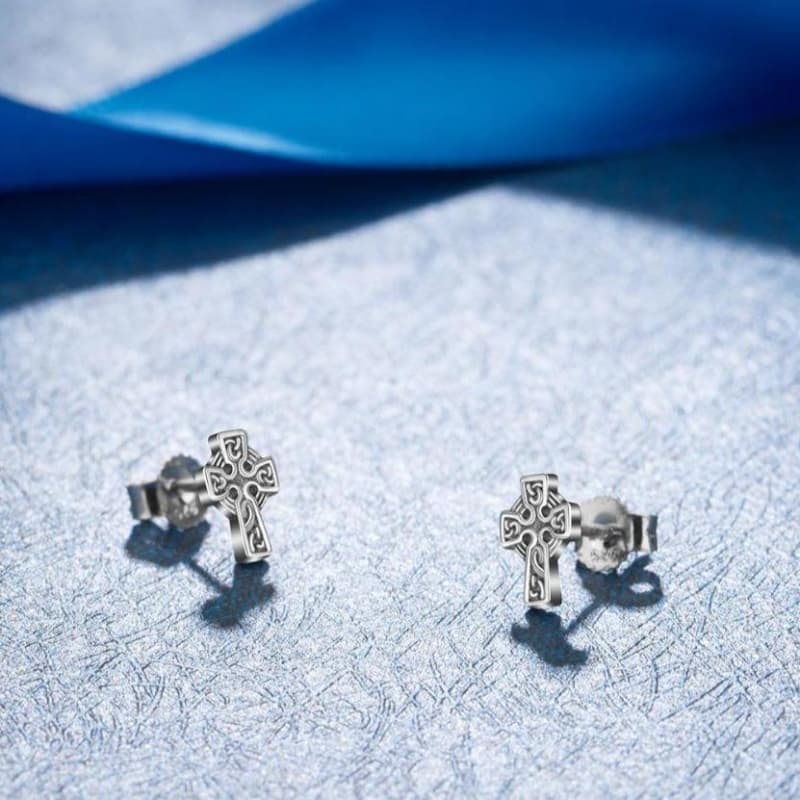 Boucles Steampunk - Croix d' Argent-Passion Steampunk