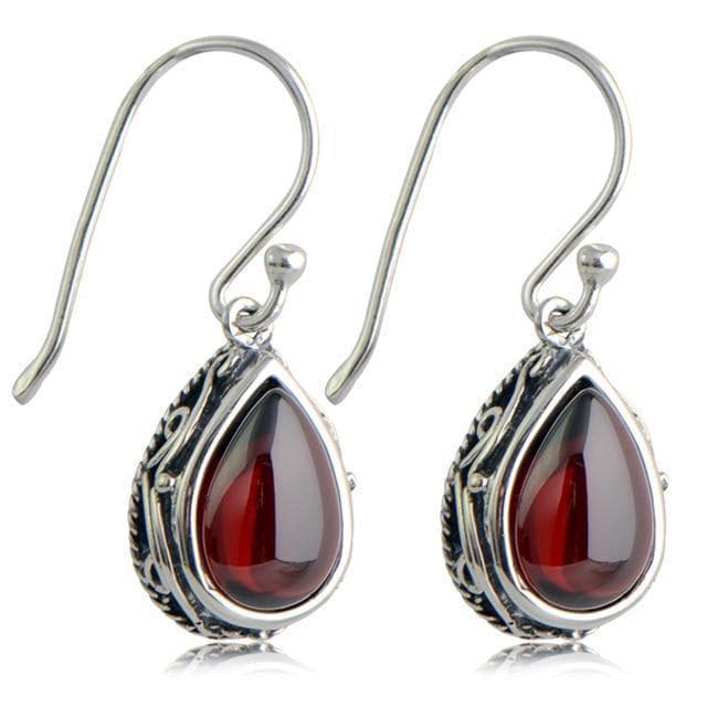 Boucle d oreille Grenat - Victorian Style-Passion Steampunk