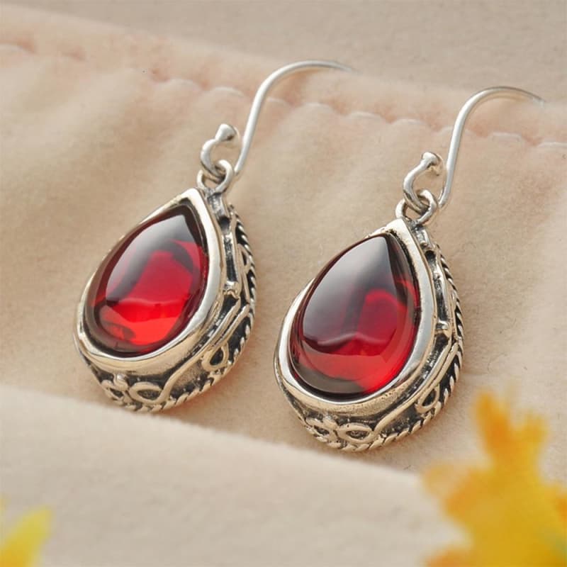 Boucle d oreille Grenat - Victorian Style-Passion Steampunk